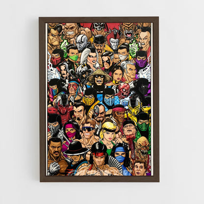 ap-mortal kombat-5 cadre Bois foncé
