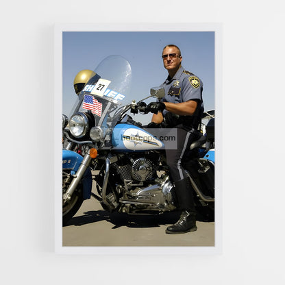 ap-motorcycle cop-1 cadre Blanc