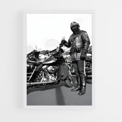 ap-motorcycle cop-2 cadre Blanc