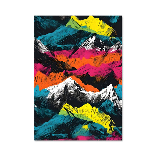 Poster Montagnes Colorées