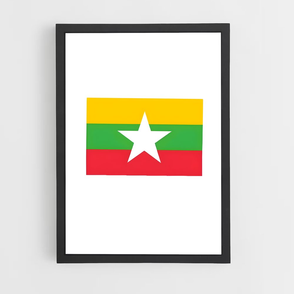 ap-myanmar flag-1 cadre Noir