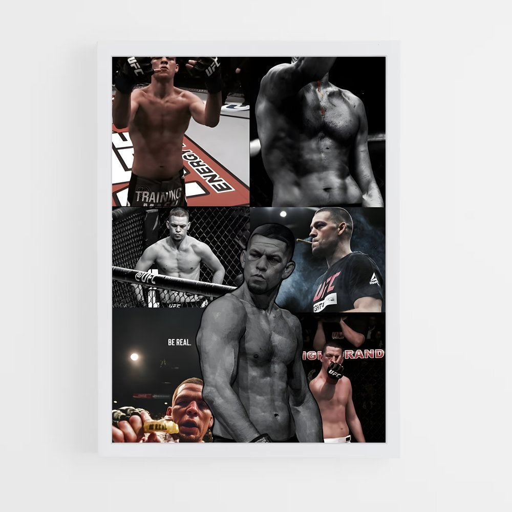 ap-nate diaz-4 cadre Blanc