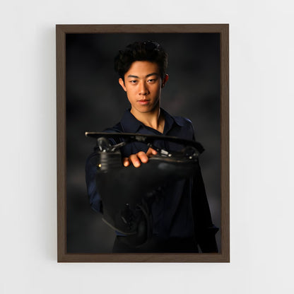 ap-nathan chen-2 cadre Bois foncé