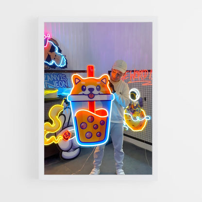 ap-neon light-2 cadre Blanc
