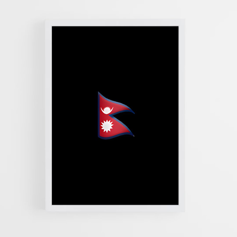 ap-nepal flag-1 cadre Blanc