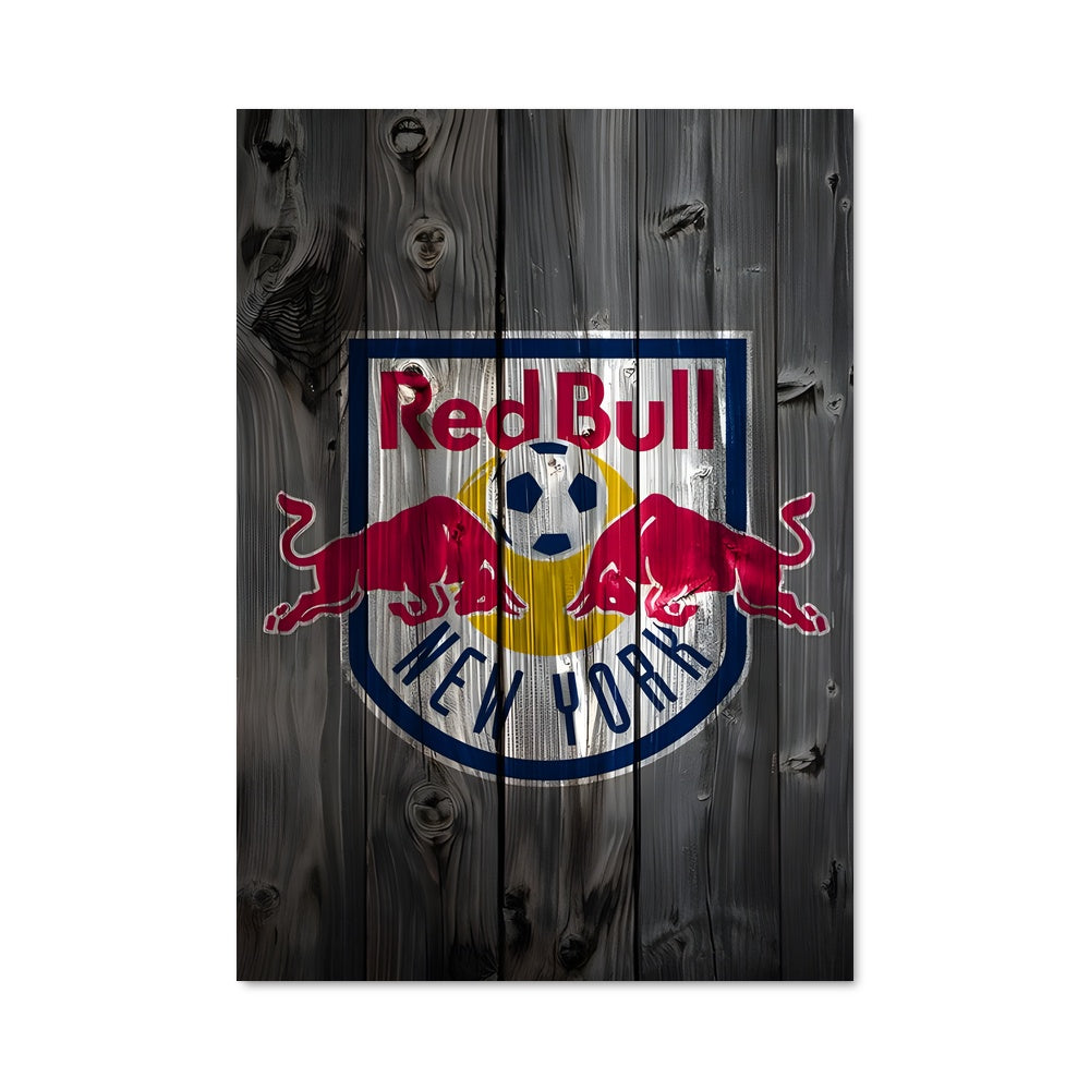 Poster Red Bulls en Bois