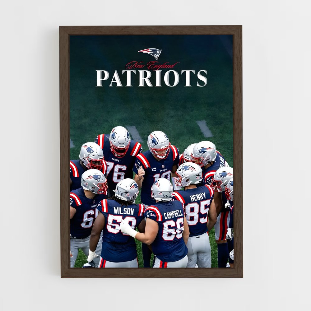 ap-new england patriots-2 cadre Bois foncé