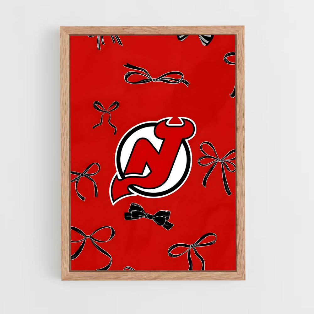 ap-new jersey devils-4 cadre Bois clair