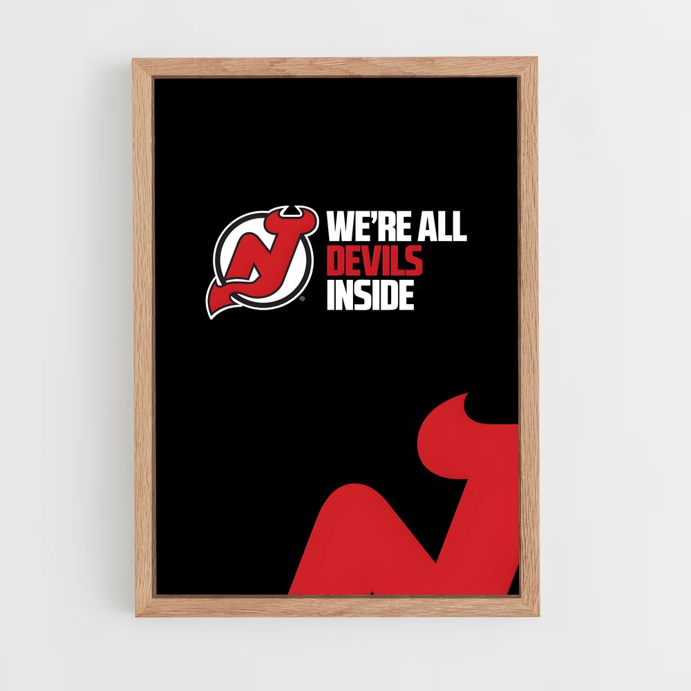 ap-new jersey devils-9 cadre Bois clair