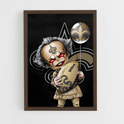 ap-new orleans saints-3 cadre Bois foncé