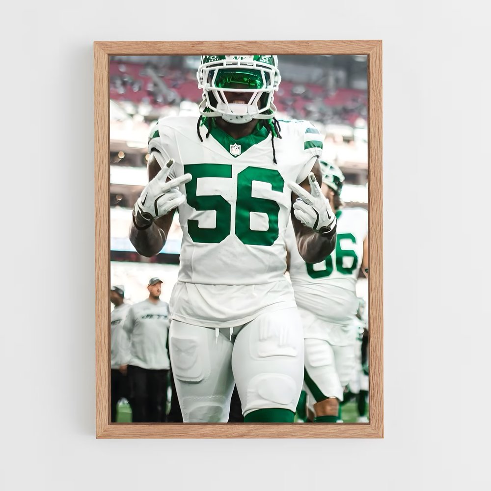 ap-new york jets-4 cadre Bois clair