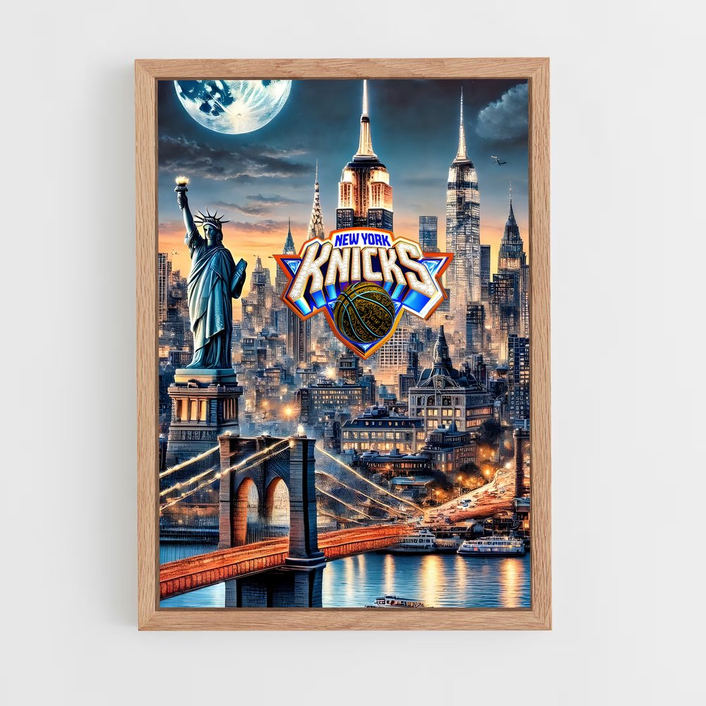 ap-new york knicks-3 cadre Bois clair