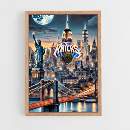 ap-new york knicks-3 cadre Bois clair