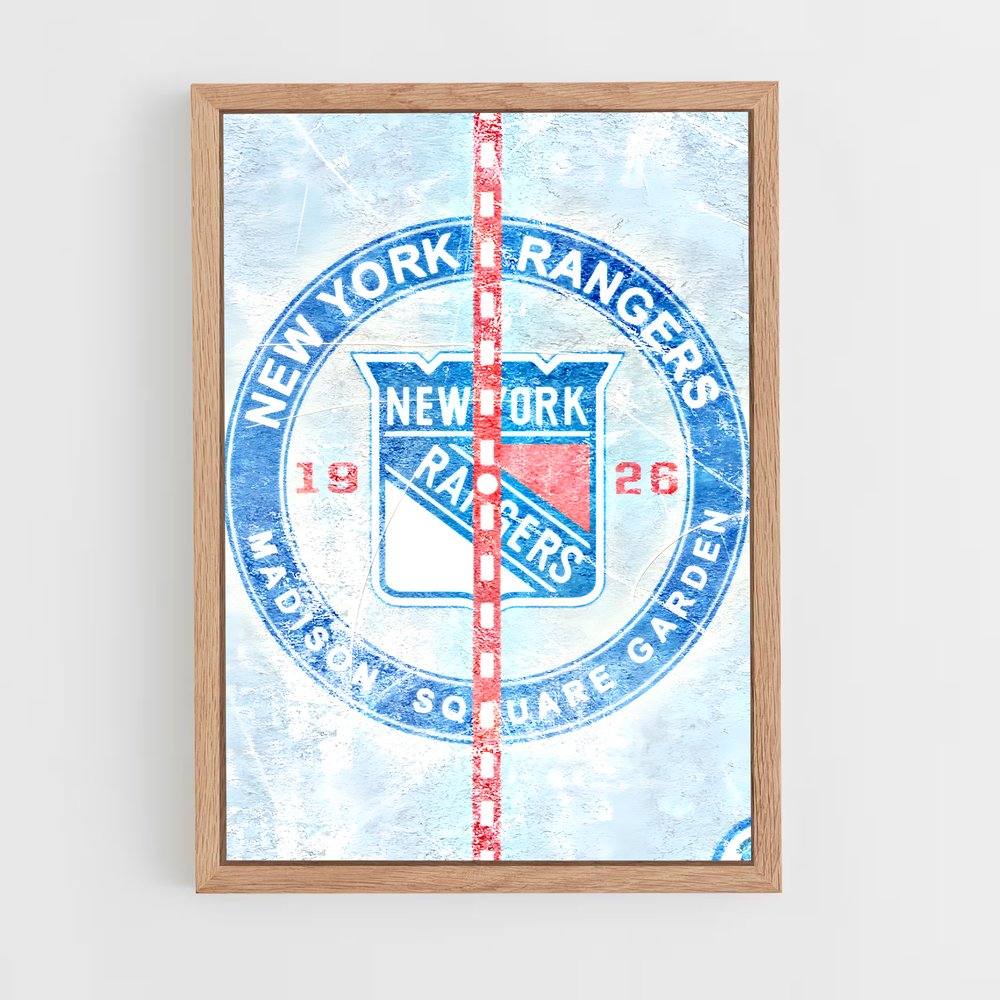 ap-new york rangers-3 cadre Bois clair