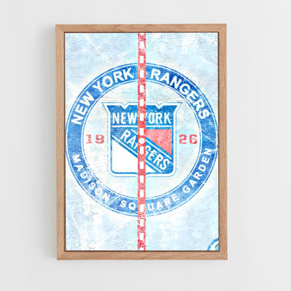 ap-new york rangers-3 cadre Bois clair