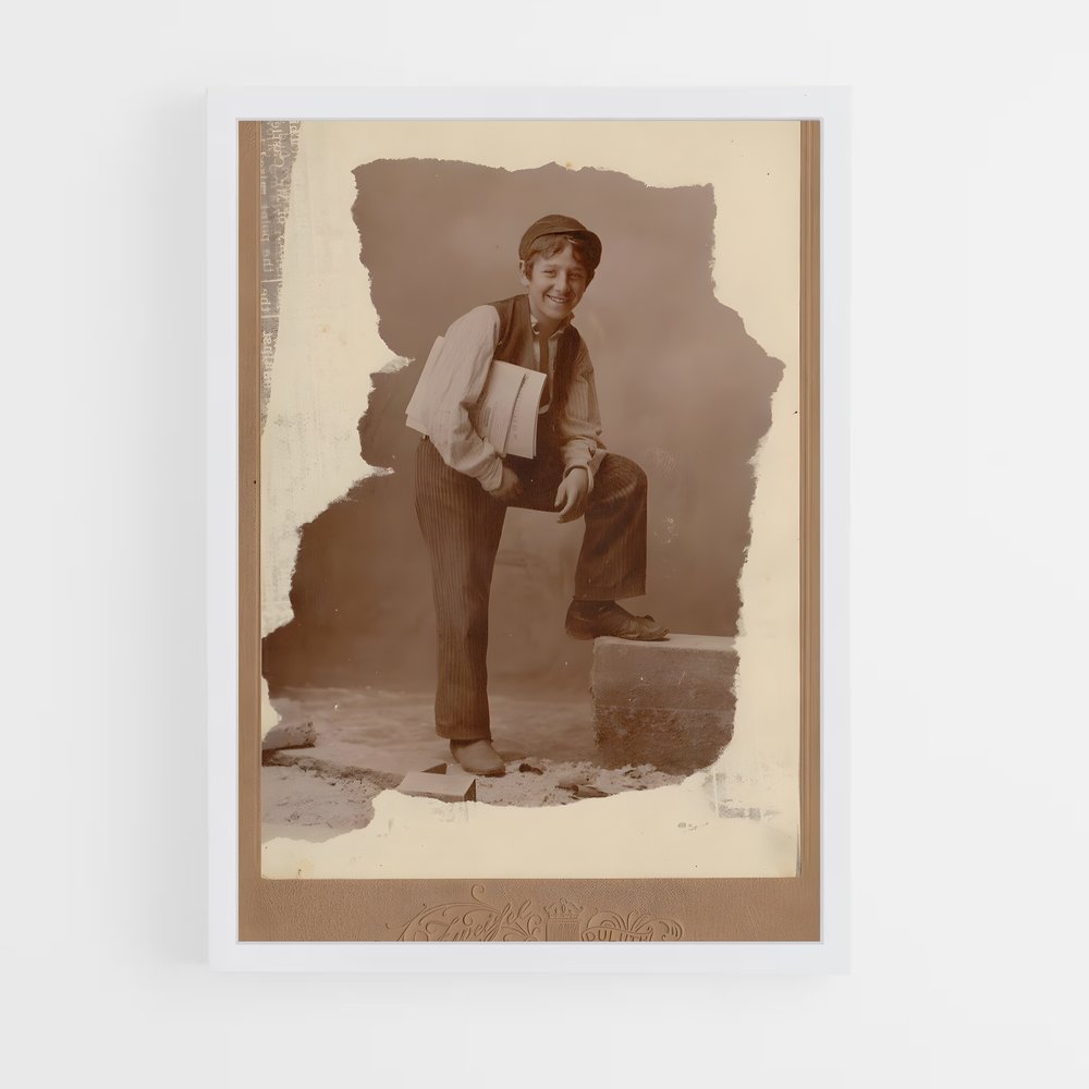 ap-newspaper boy-3 cadre Blanc
