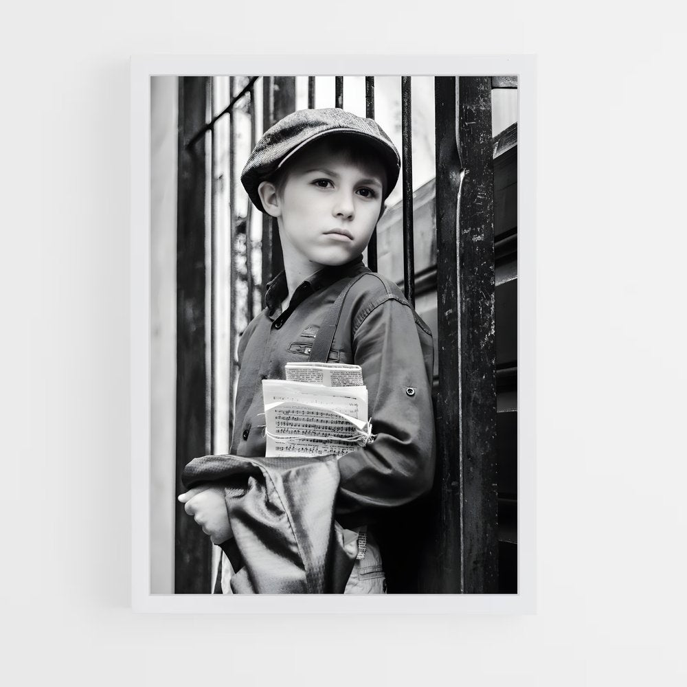 ap-newspaper boy-4 cadre Blanc