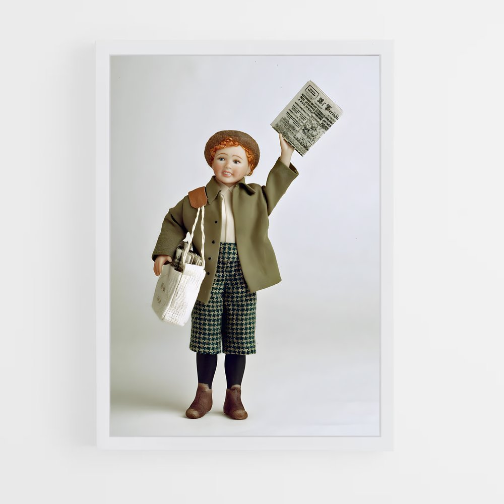 ap-newspaper boy-6 cadre Blanc