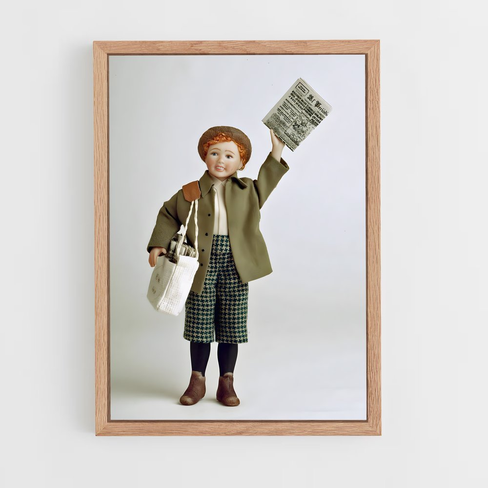ap-newspaper boy-6 cadre Bois clair