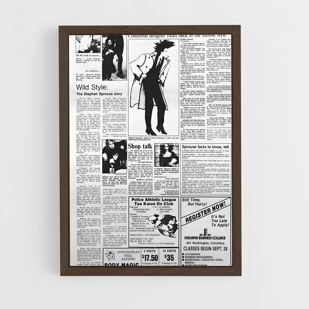 ap-newspapers-3 cadre Bois foncé