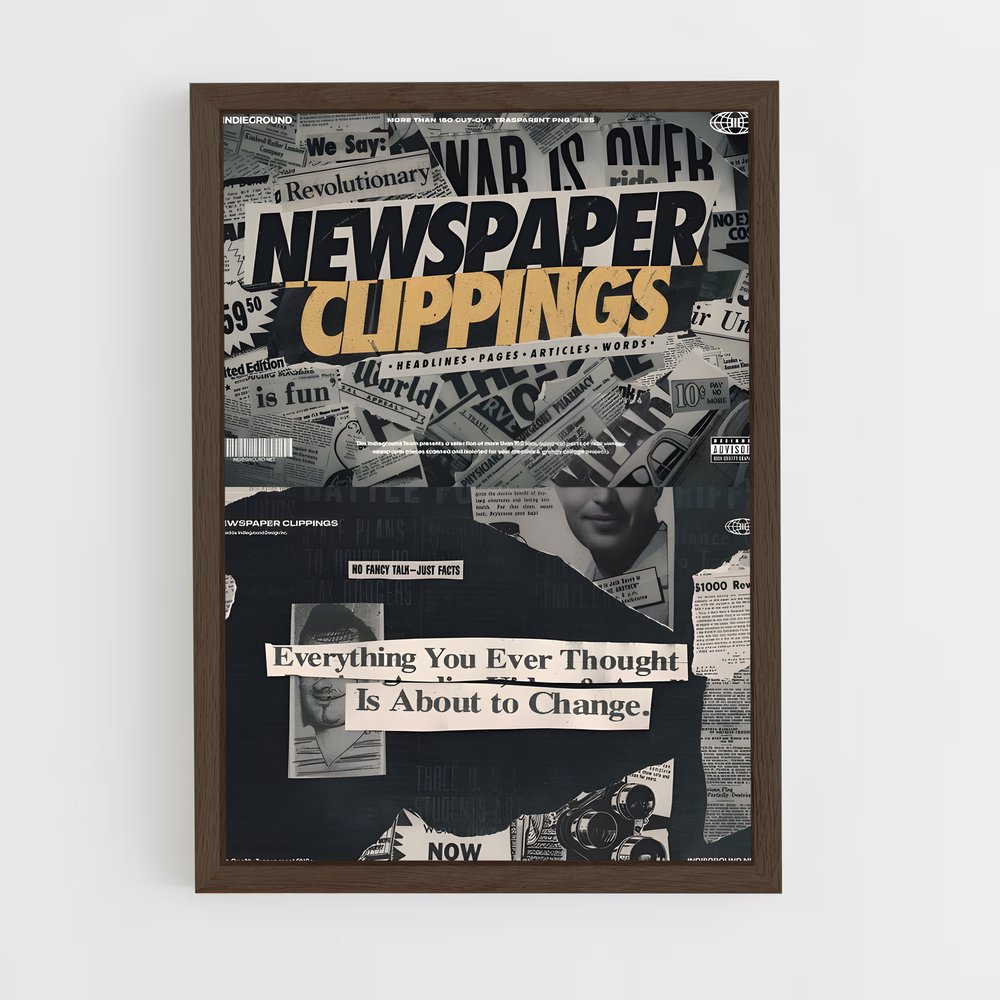 ap-newspapers-5 cadre Bois foncé