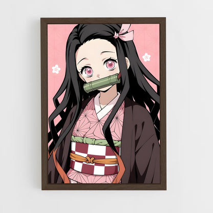 ap-nezuko kamado-1 cadre Bois foncé