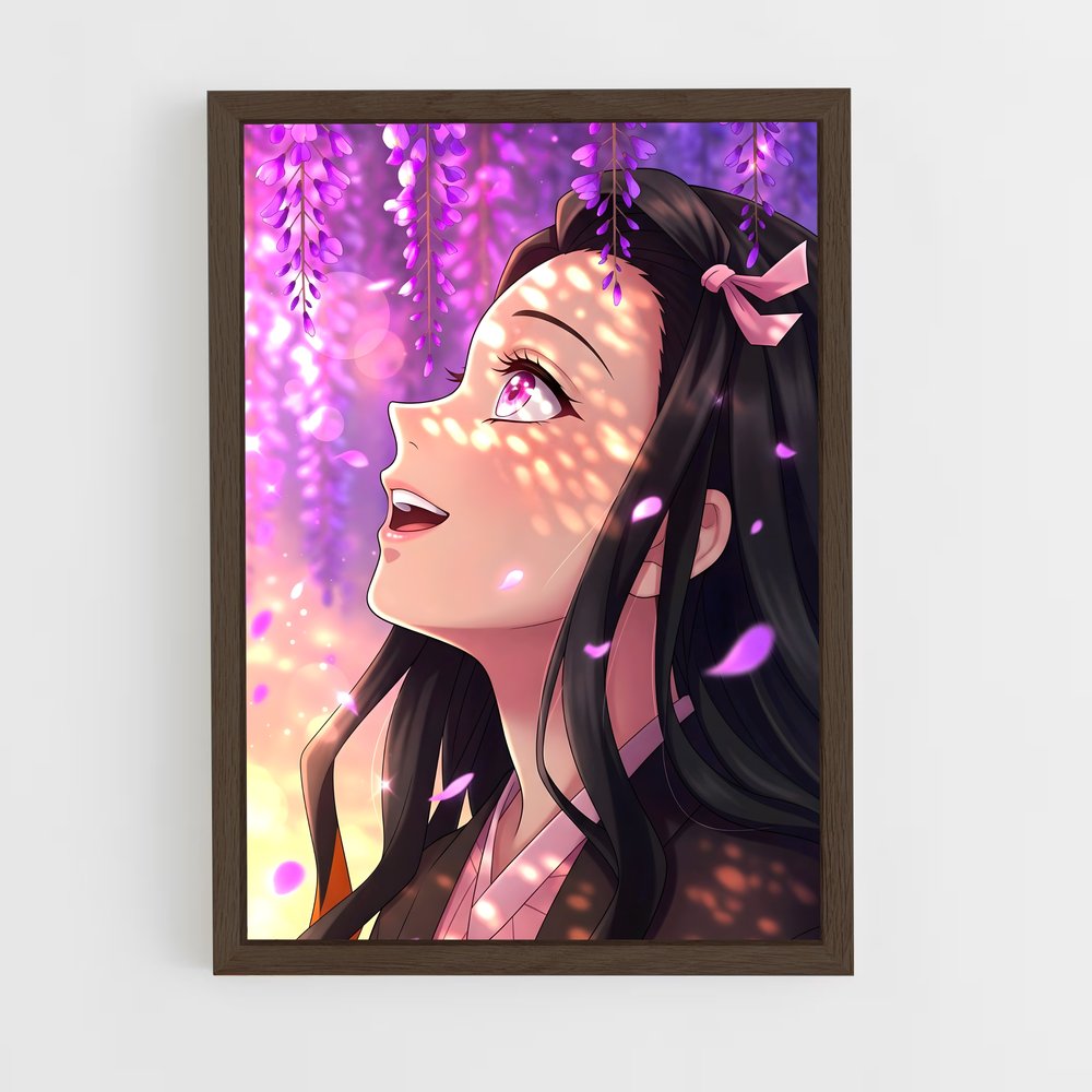 ap-nezuko kamado-2 cadre Bois foncé