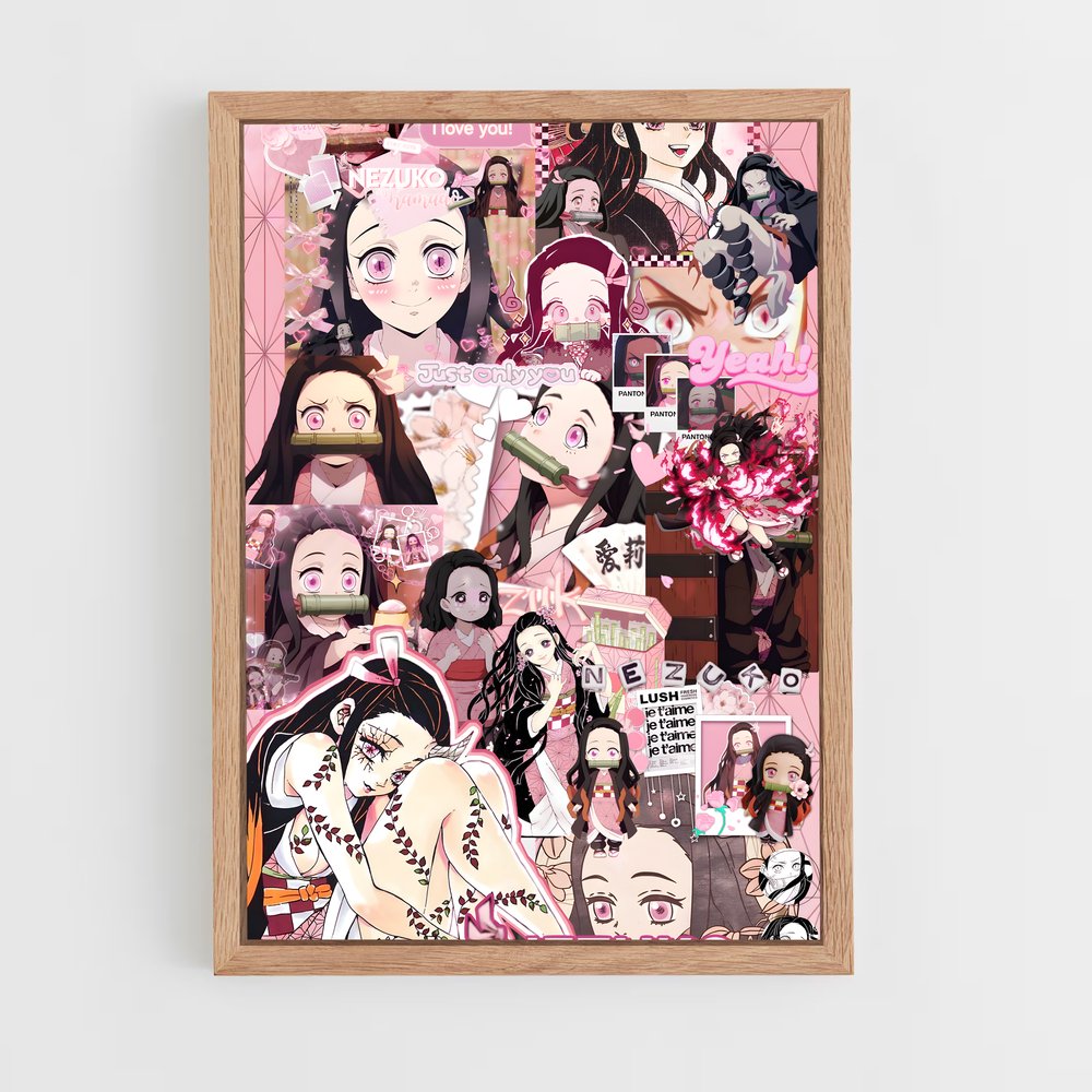 ap-nezuko kamado-9 cadre Bois clair