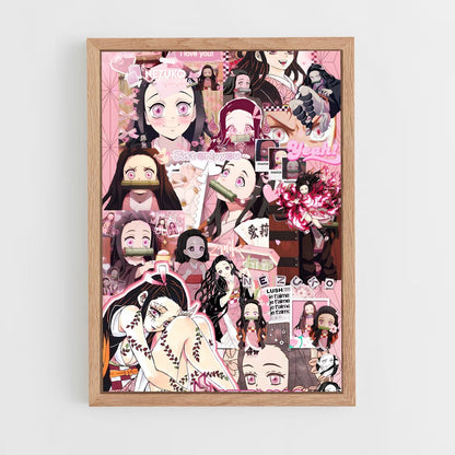 ap-nezuko kamado-9 cadre Bois clair
