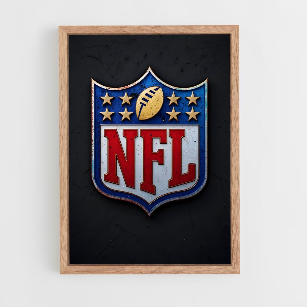 ap-nfl flag-2 cadre Bois clair