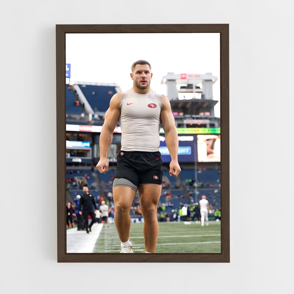 ap-nick bosa-1 cadre Bois foncé