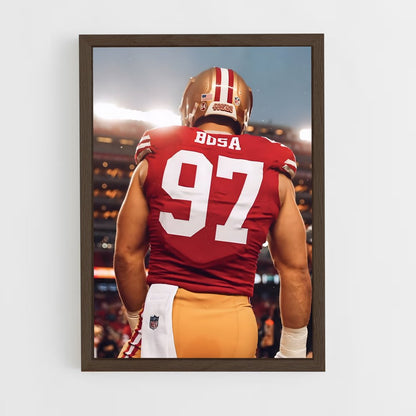 ap-nick bosa-2 cadre Bois foncé