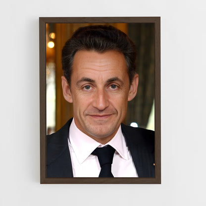ap-nicolas sarkozy-3 cadre Bois foncé