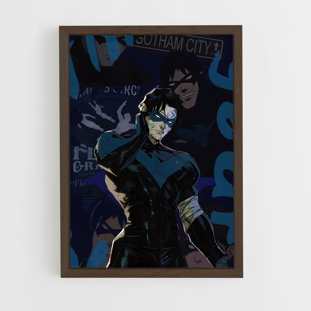 ap-nightwing-3 cadre Bois foncé