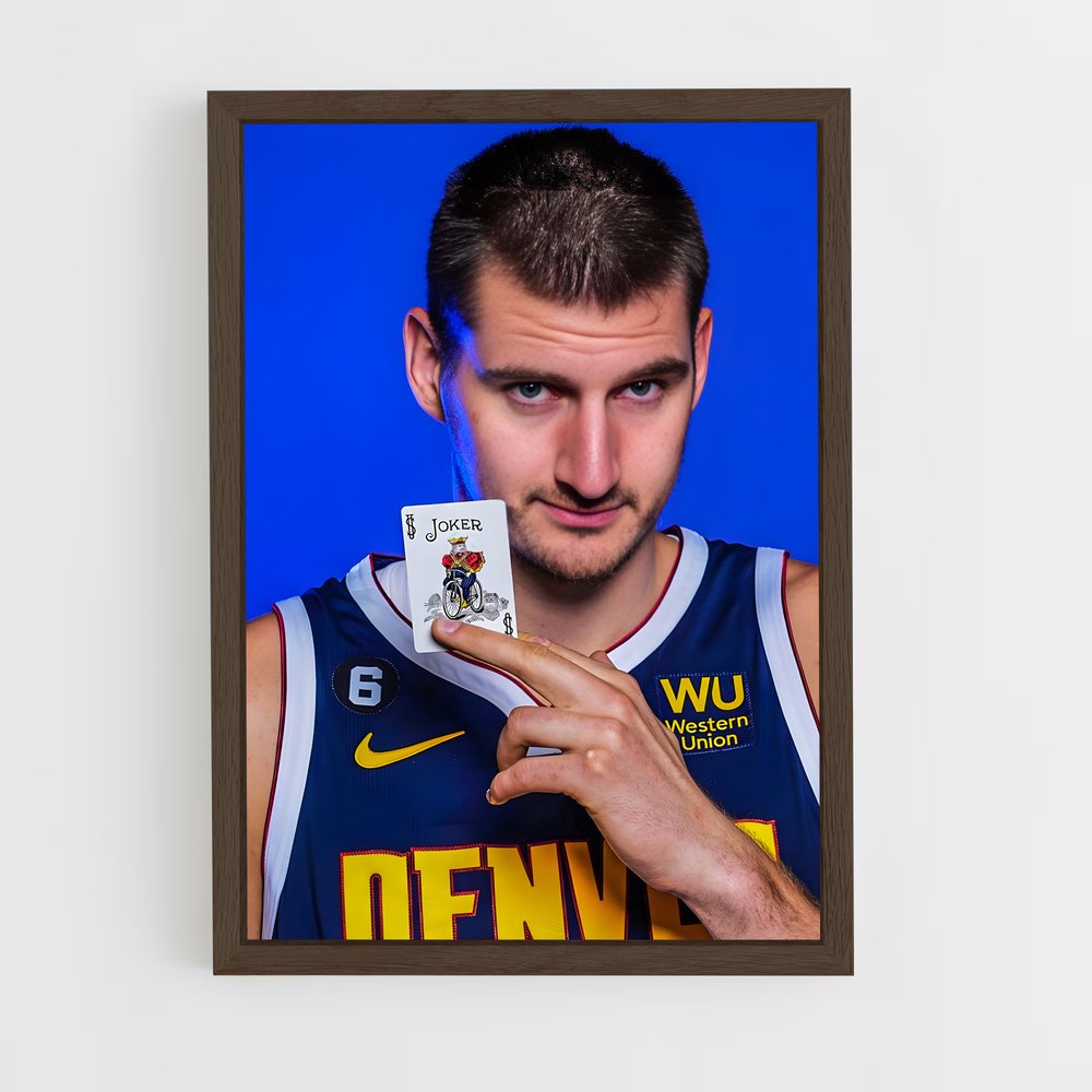 ap-nikola jokic-3 cadre Bois foncé