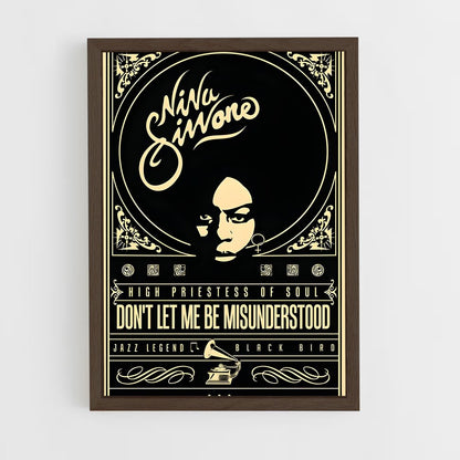 ap-nina simone-3 cadre Bois foncé