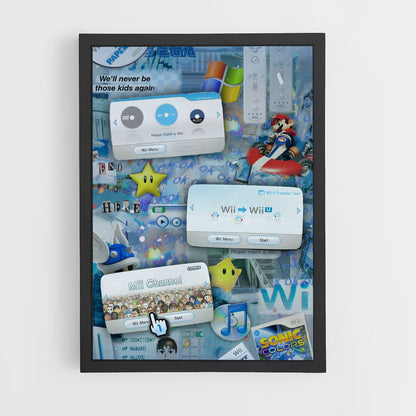 ap-nintendo wii-2 cadre Noir