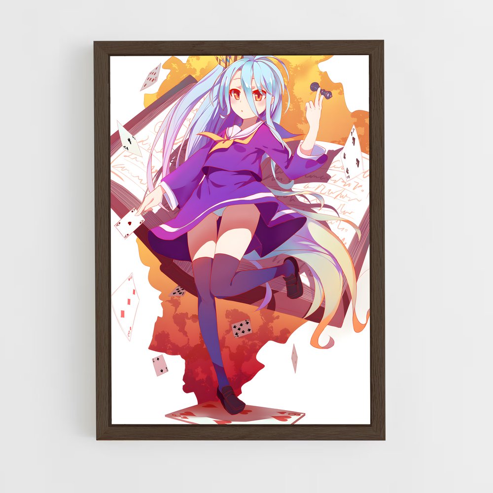 ap-no game no life-5 cadre Bois foncé
