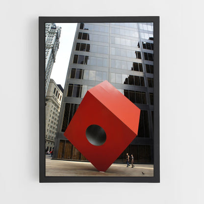 ap-noguchi red cube-2 cadre Noir