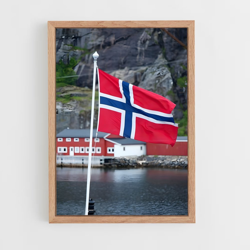 ap-norway flag-1 cadre Bois clair