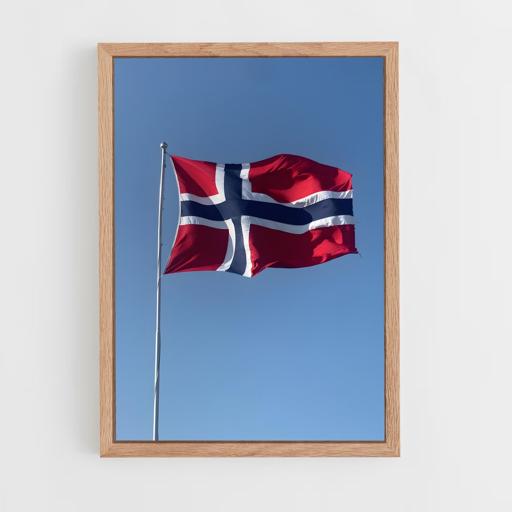 ap-norway flag-3 cadre Bois clair