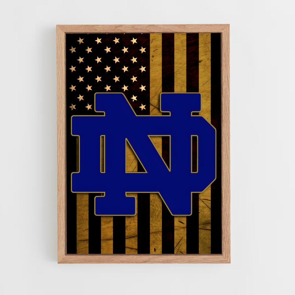 ap-notre dame fighting irish-5 cadre Bois clair
