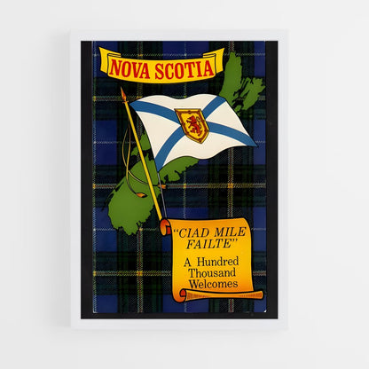 ap-nova scotia flag-1 cadre Blanc