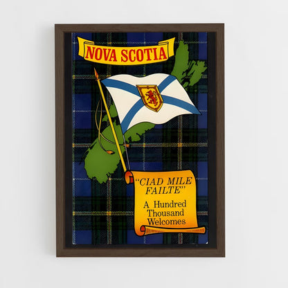 ap-nova scotia flag-1 cadre Bois foncé