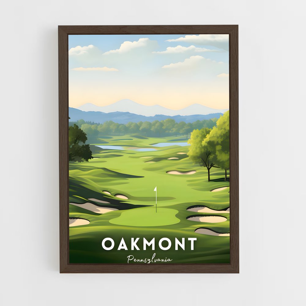 ap-oakmont country club-1 cadre Bois foncé