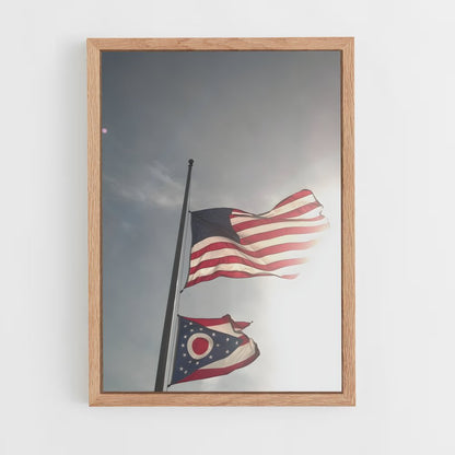 ap-ohio flag-1 cadre Bois clair