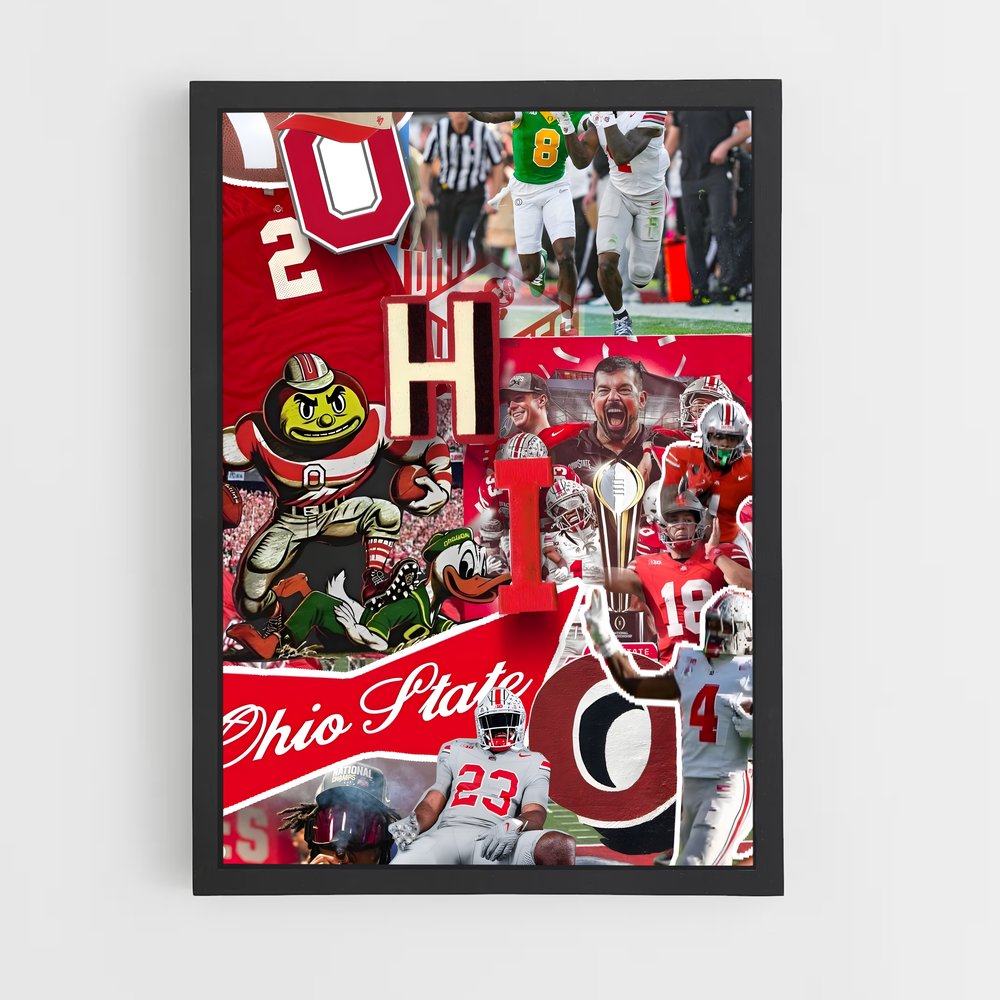 ap-ohio state buckeyes-1 cadre Noir