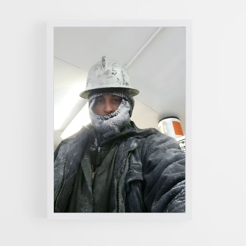 ap-oil rig worker-3 cadre Blanc
