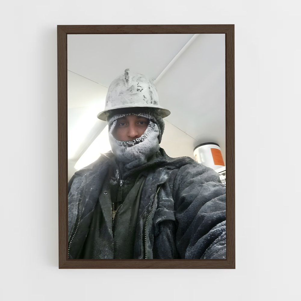 ap-oil rig worker-3 cadre Bois foncé