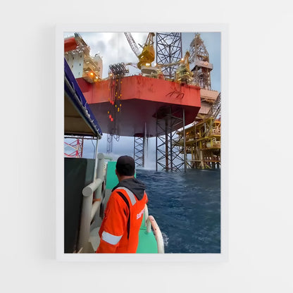 ap-oil rig worker-8 cadre Blanc